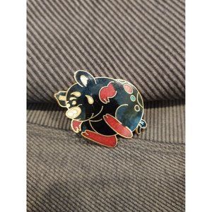 Cloisonne Pig Pin Enamel Piggy Brooch